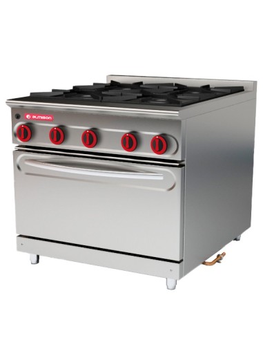 Cocina modular 900 sobremesa 4 fuegos + horno