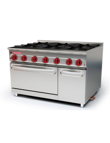 Cocina modular 900 sobremesa 6 fuegos + horno