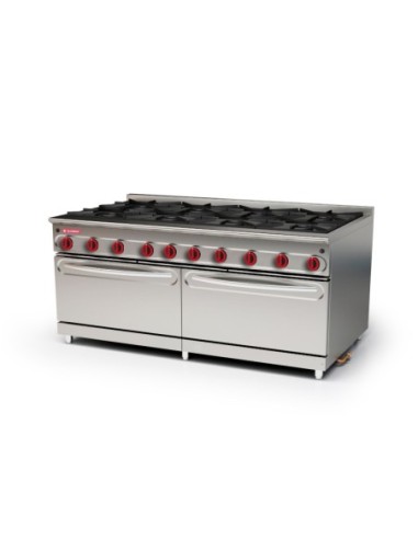 Cocina modular 900 sobremesa 8 fuegos + doble horno