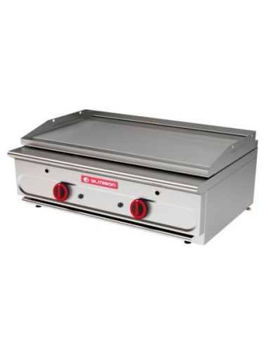 Plancha (Fry top) modular 550 sobremesa 2 fuegos gas 13 kW HD lisa