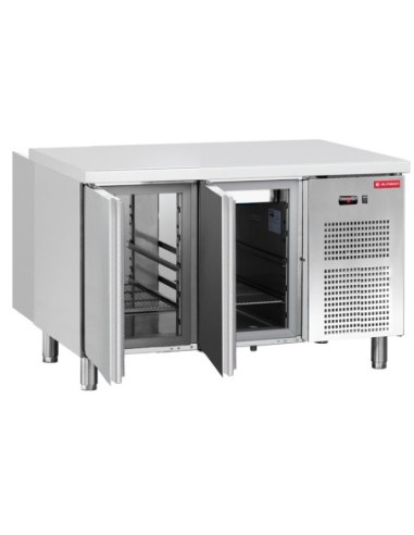 Mesa Gastronormn refrigerado 2 puertas ciega