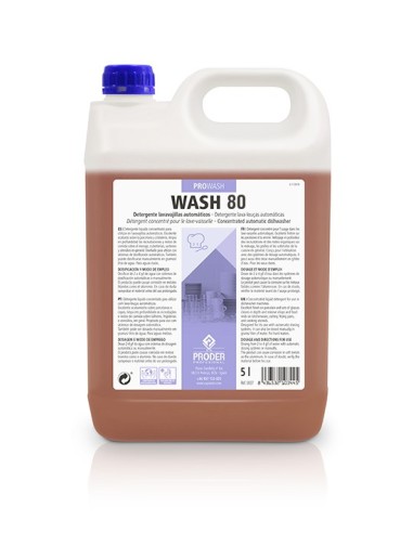 Detergente Proder Wash 80, 5 litros