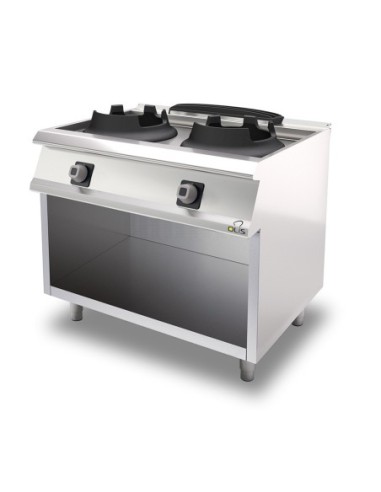 WOK 2 QUEMADORES GAS 10KW EN COMPARTIMENTO ABIERTO